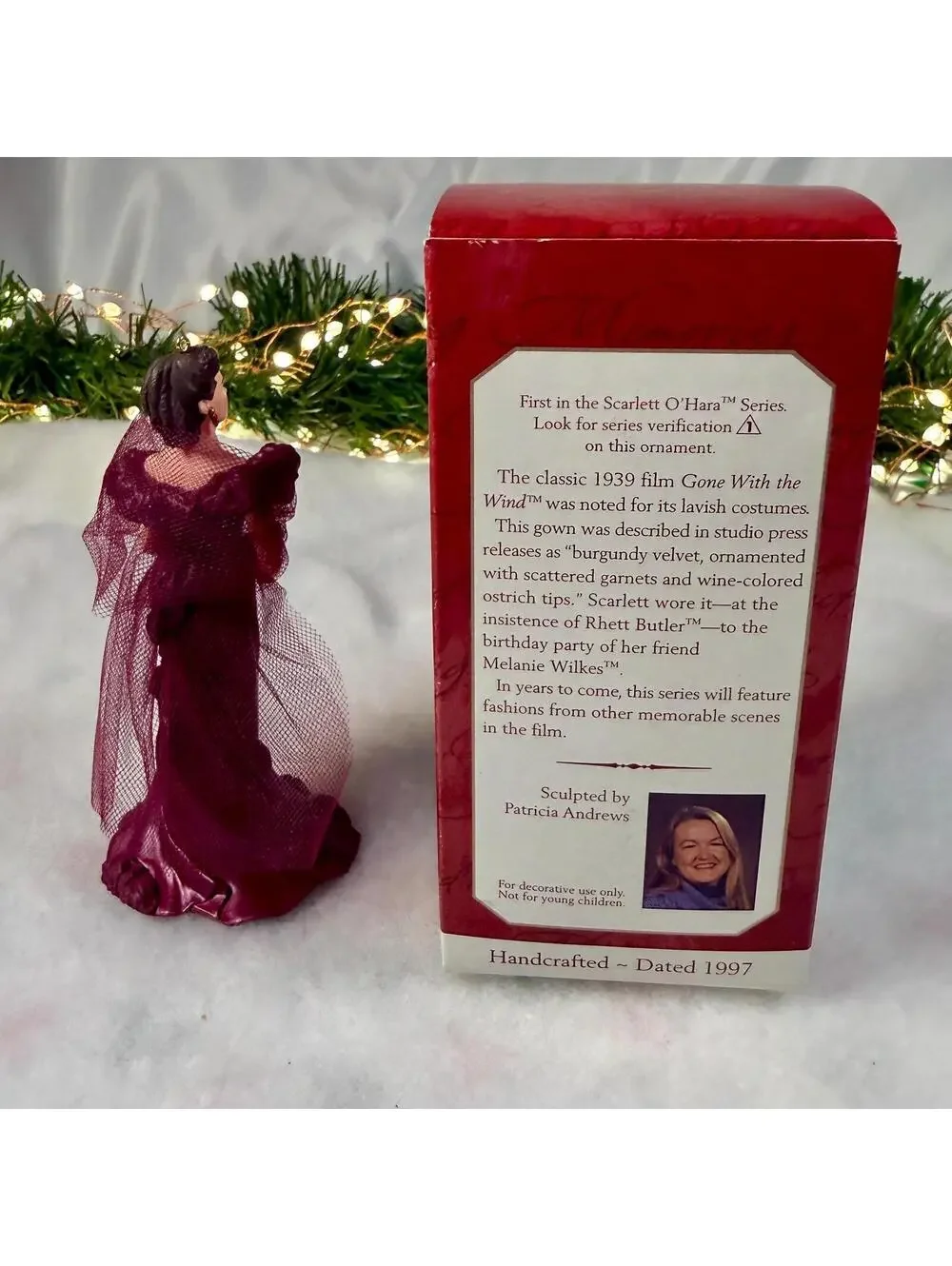 Scarlett O’Hara Hallmark Ornament - 1st in Series 1997 - Scarlett in Burgundy